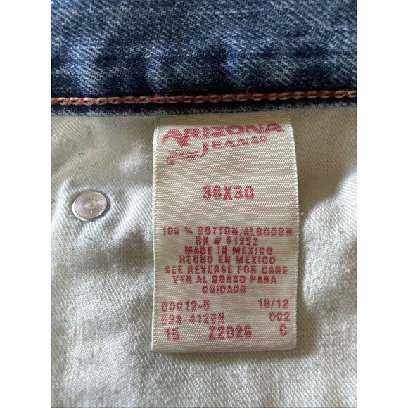 Arizona Original Straight Loose Fit Jeans Mens Sz 36X30 Blue Denim 100% Cotton - Picture 2 of 9